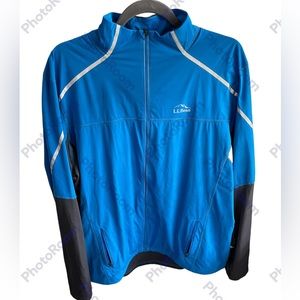 LL Bean Blue/Grey Relay Active Full Zip Jacket XL Running Cycling